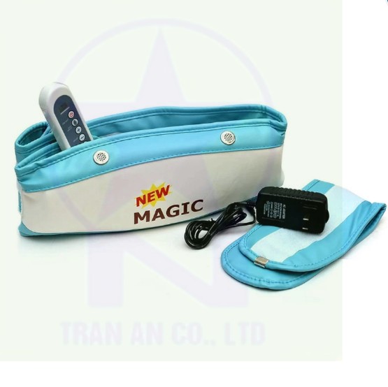 Đai massage bụng nóng và rung Newmagic (Xanh) 